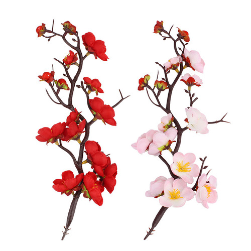 Baked cake decoration plum blossom branches 3D simulation plum blossom branches birthday celebration cake decoration ornaments