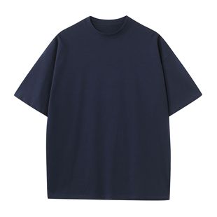 20 Count Combed Cotton 230g Heavyweight Pure Cotton Round Neck Short-Sleeved Blank Shirt T-Shirt Plus Size Cross-Border Supply