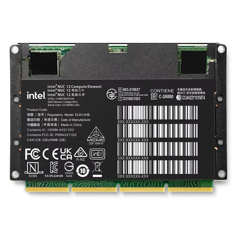 Безвентиляторный мини-корпус NUC ABA/ABB с модулем вычислений 11-го поколения, свободное расширение, два последовательных порта