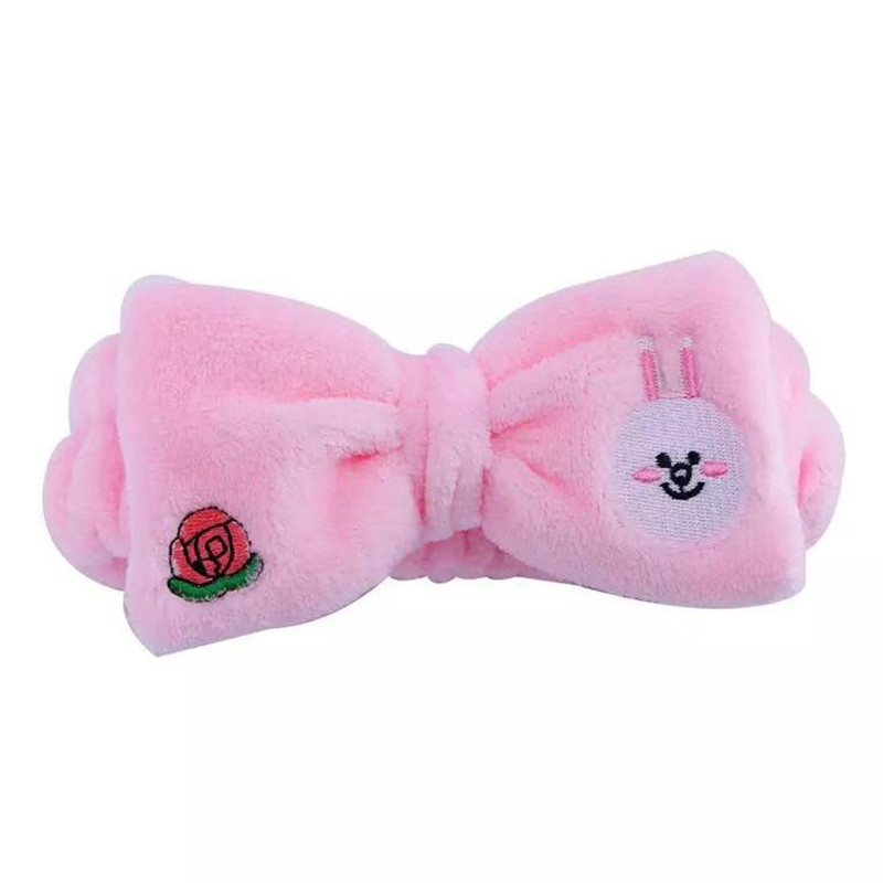 [Ventas directas de fábrica] lindo conejito de peluche banda de pelo Oso de dibujos animados cara lavado arco banda de pelo