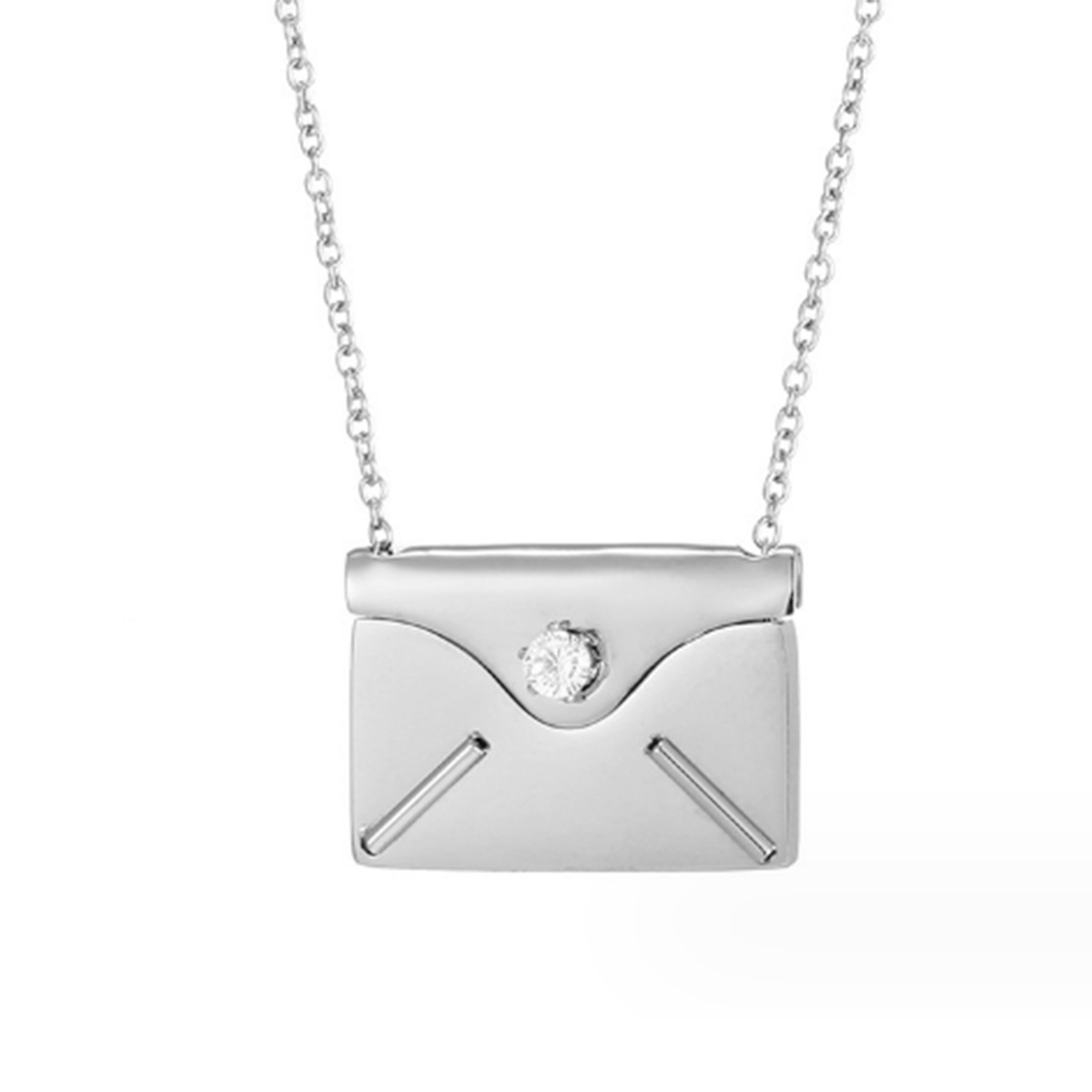 Stainless Steel Vintage Style Solid Color Rectangle Polishing Pendant Necklace display picture 3