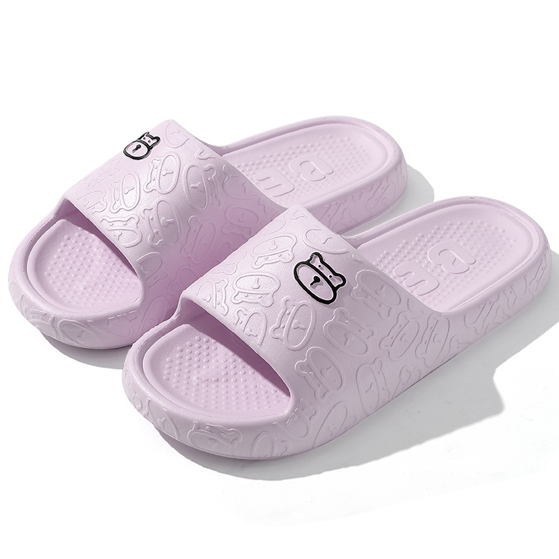 Non-Slip Slippers Women's Summer Outer Wear 2023 New Style Bathroom Indoor Home Eva Non-Stinky Slippers Men's Summer