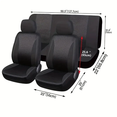 Universal seat cover suede leather, stylish slim-waist