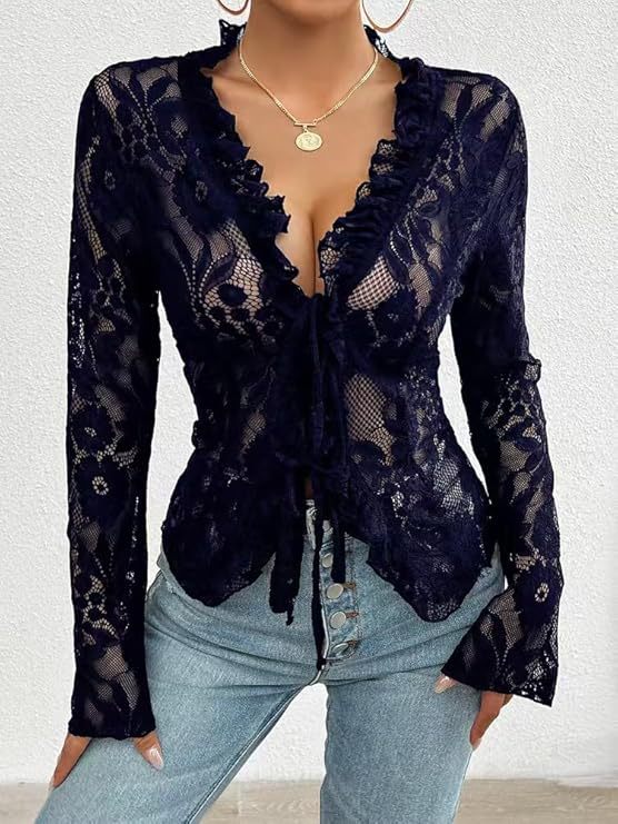 summer elegant lace shirt