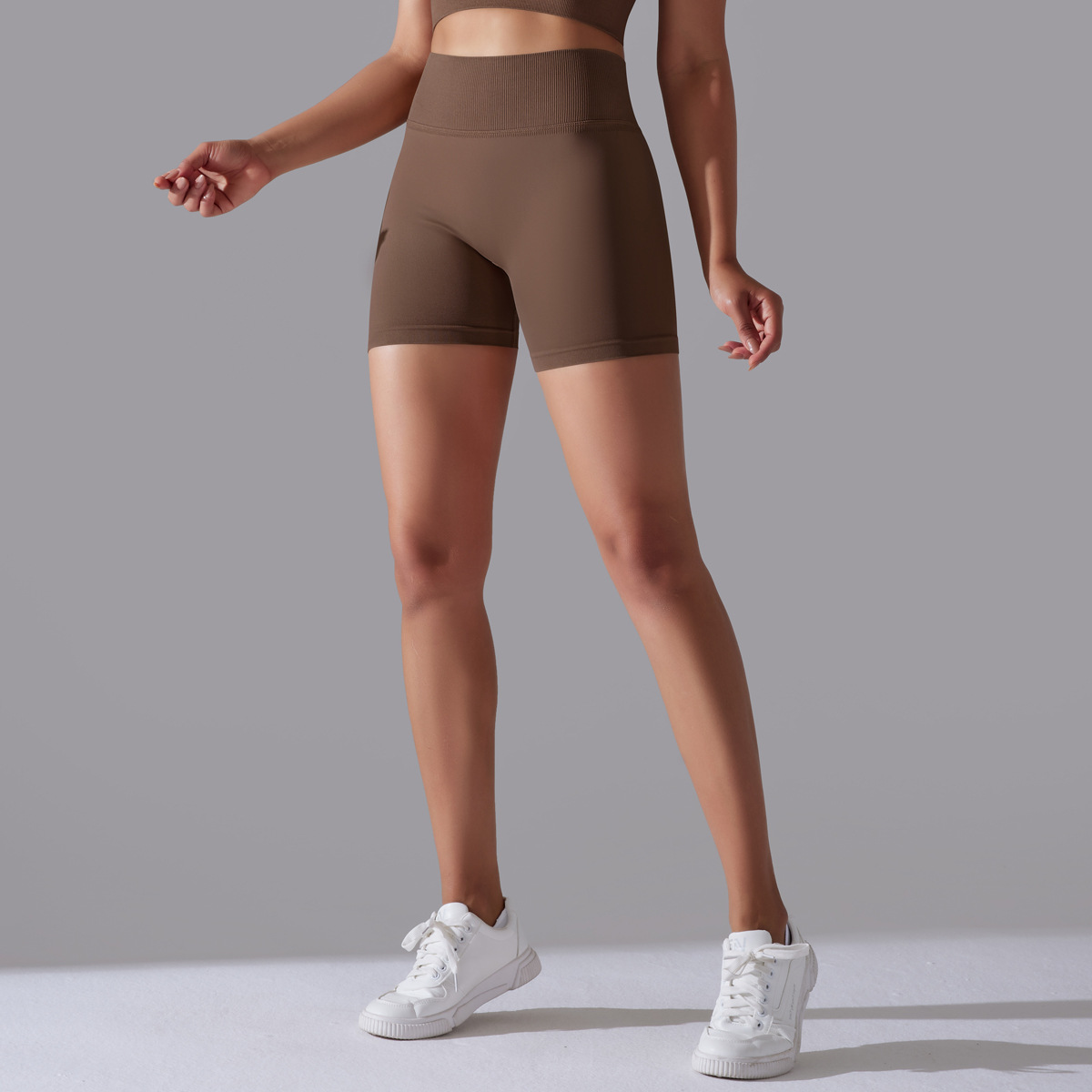 Simple Style Sports Solid Color Nylon Cotton Blend U Neck Tracksuit Vest Jogger Pants Leggings display picture 65