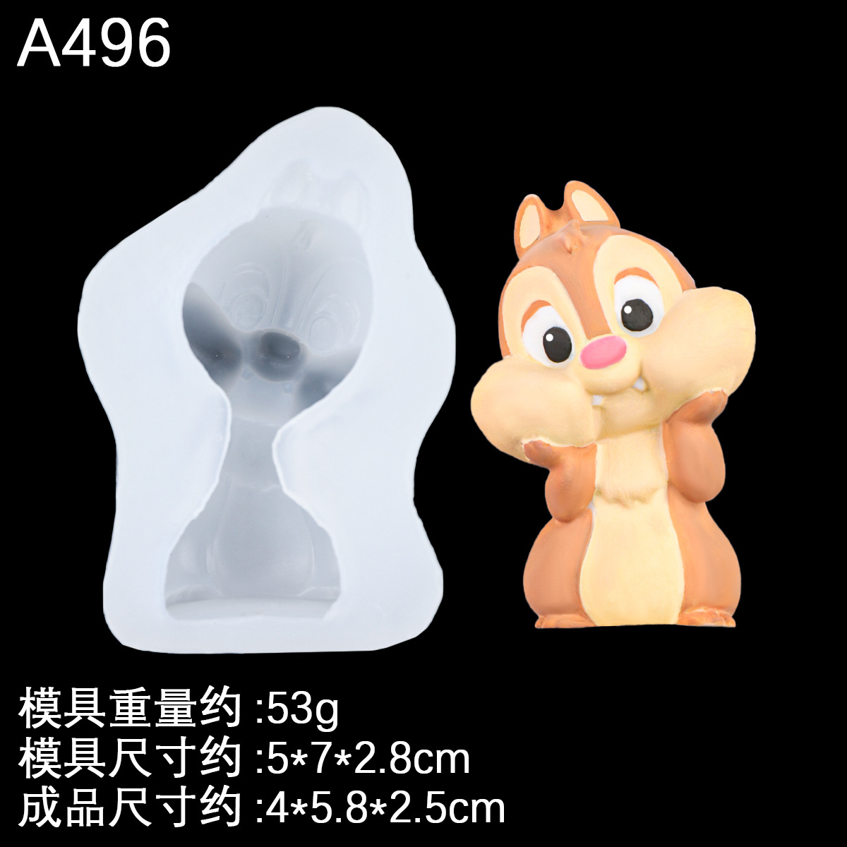 Fondant diy tema de dibujos animados ardilla pastel piñas molde de chocolate decoración molde de silicona epoxi yeso vela