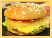重慶麥億堡面包胚雙層漢堡胚香辣雞腿堡漢堡包西餐漢堡店1箱144對