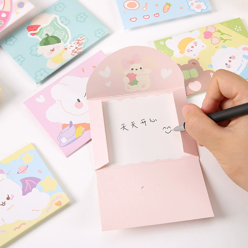 Cartoon fresh postcard for students, cute cards