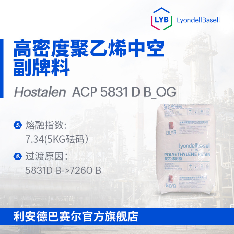 利安德巴赛尔 ACP 5831D B_OG高密度聚乙烯中空副牌料HDPE粒子
