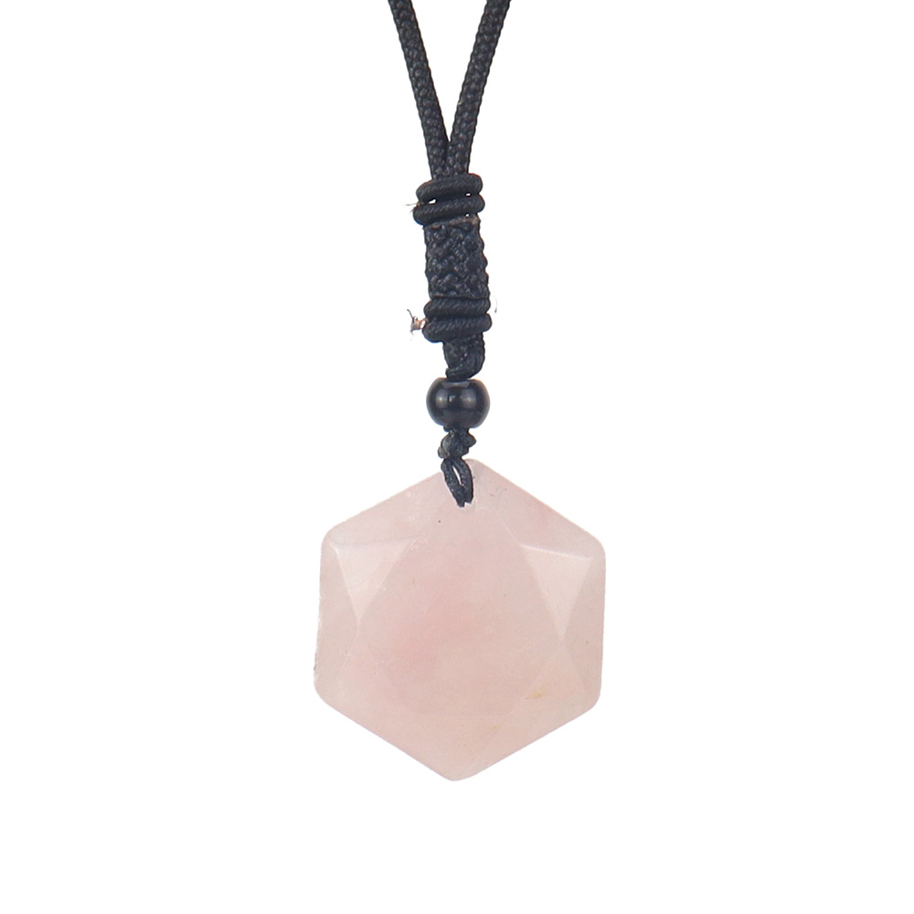 Fashion Hexagram Crystal Plating Pendant Necklace 1 Piece