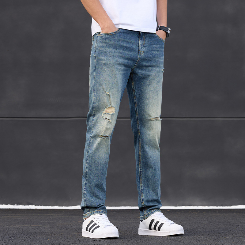 2026 Spring/Summer New Lee Men's Jeans American Style Trendy Brand Stretch Versatile Straight Slim Fit Tall Casual Long Pants
