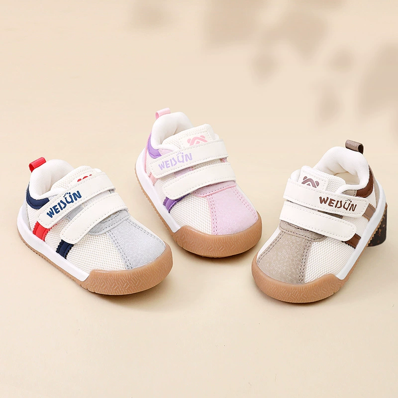 2024 новая весенне-Осенняя детская обувь для малышей, обувь для мальчиков, нескользящая детская обувь с мягким дном, дышащая хлопчатобумажная ткань, обувь для детей 0-1-2 лет