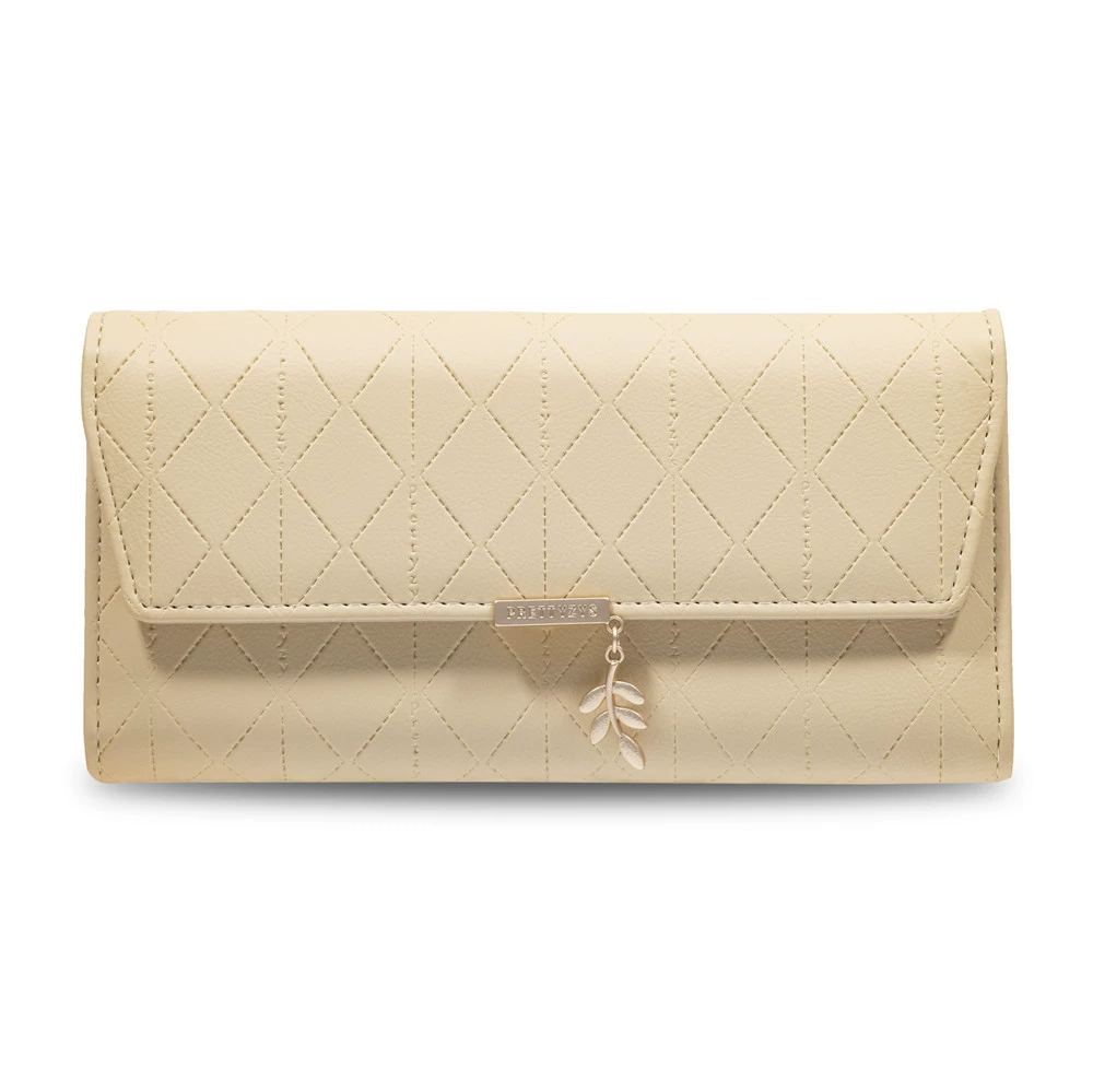 Long folding wallet, quilted design, capacious, multiple colors