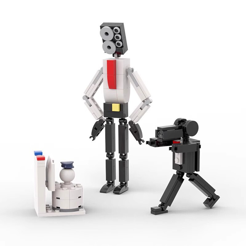 MOC building blocks compatible with Lego toilet man Titan audio monitor man model monster doll assembling building blocks MOC building blocks compatible with Lego toilet man Titan audio monitor man model monster doll assembling building blocks