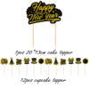 New Year 2023 Happy Black Gold Balloon Set Happy New Year New Year's New Year's Day Party Decoration