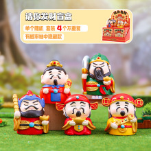 网红热款五路財神请你发財盲盒迎財摆件摆摊热卖收银台装饰品批发