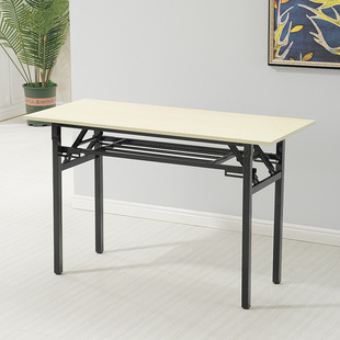 Factory Straight Hair Simple Folding Table Office Conference Table Long Study Desk Computer Training Table Modern Simple