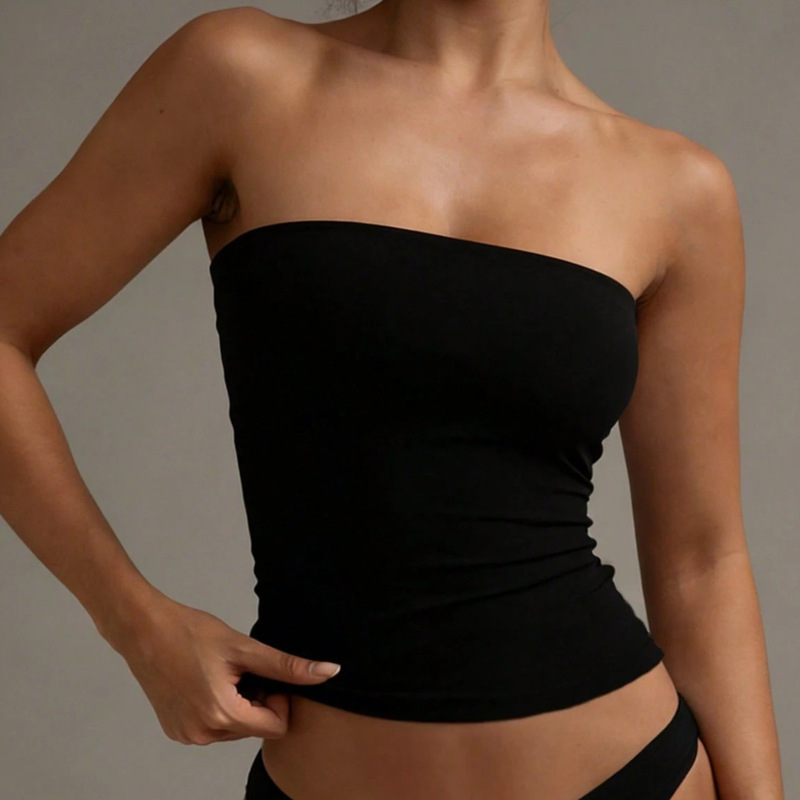 European and American New Cross-Border Amazon Solid Color Slim Fit Sexy Yoga Sports Tube Top Vest for Women European and American New Cross-Border Amazon Solid Color Slim Fit Sexy Yoga Sports Tube Top Vest for Women