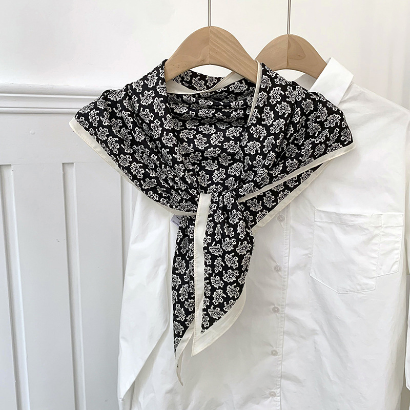Bufanda triangular, babero, estilo fino de moda para mujer, cintura multifuncional, bufanda de seda decorativa, bufanda de línea de moda de alta gama, chal
