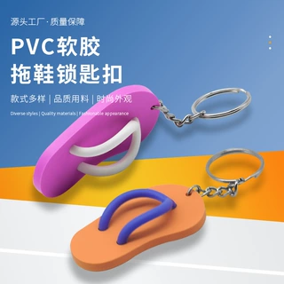 新款PVC彩色软胶小鞋子钥匙挂件钱包背包小拖鞋创意挂件可印logo