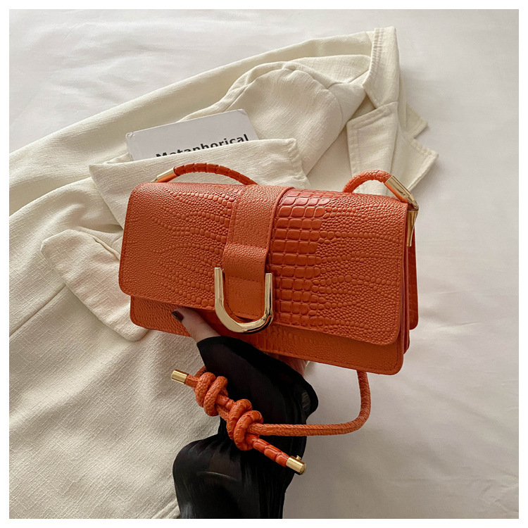 Pop Stone Pattern Casual 2024 color retro nuevo estilo de moda extranjero hombro bajo la axila bolsa pequeña para mujeres