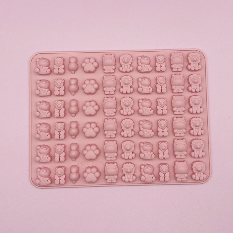 QQ Candy Mold High-Temperature Food-Grade Silicone Soft Candy Mold DIY Cartoon Animal Baking Tools Wholesale