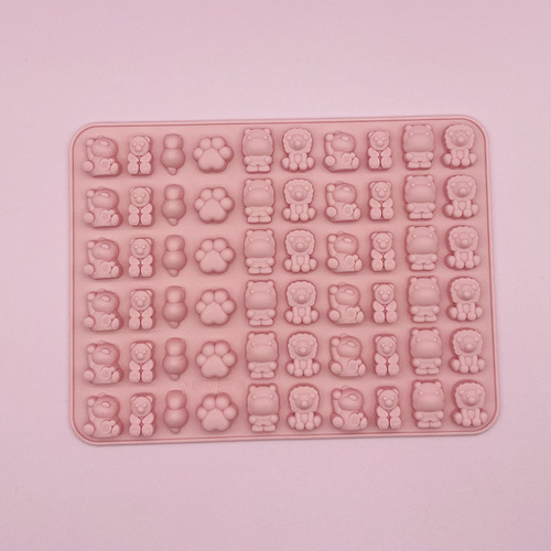 QQ Candy Mold High-Temperature Food-Grade Silicone Soft Candy Mold DIY Cartoon Animal Baking Tools Wholesale