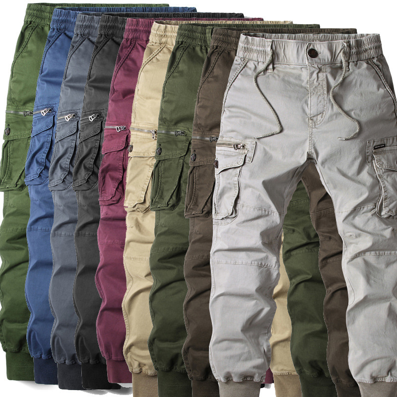 2024 Spring/Summer New Style Wholesale Men's Work Pants Fashion Casual Solid Color Work Pants 8017 Large Size 2024 Spring/Summer New Style Wholesale Men's Work Pants Fashion Casual Solid Color Work Pants 8017 Large Size