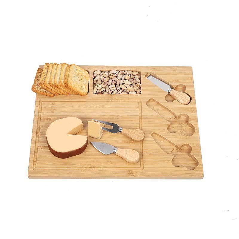 楠竹菜板厨房烘焙板芝士板刀套装 家用实木披萨板 奶酪板BSCI FSC