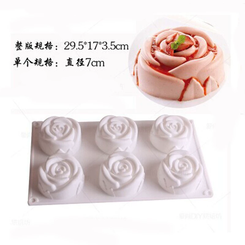 Silicone mousse mold Italy, white 21×21×4 cm, food-grade flexible baking tray
