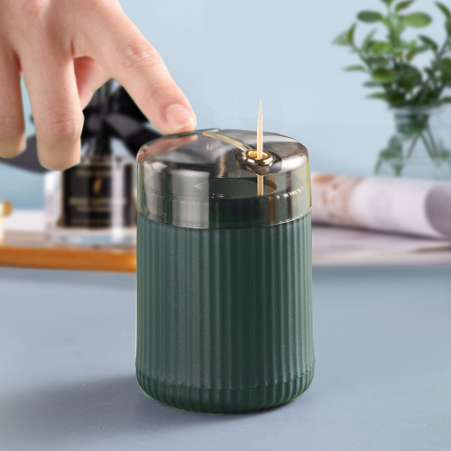 Dental picks factory wholesale simple home decor toothpick bottle hotel creative light luxury plastic automatic pressing toothpick box
