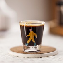 韩式烧酒杯家用情侣白酒杯烈酒杯一口盎司杯意式浓缩咖啡杯45ml杯