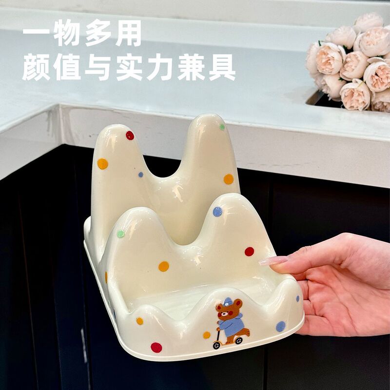 高颜值锅盖架家用台面收纳架沥水架收纳置物架厨房菜铲子锅铲架托|undefined