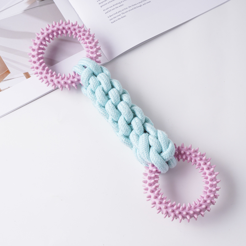 Juguete para mascotas de TPR de gran venta transfronterizo, palo de dentición para perros para entretenimiento, juguete de autoentretenimiento para cachorros duradero y resistente a las mordidas.