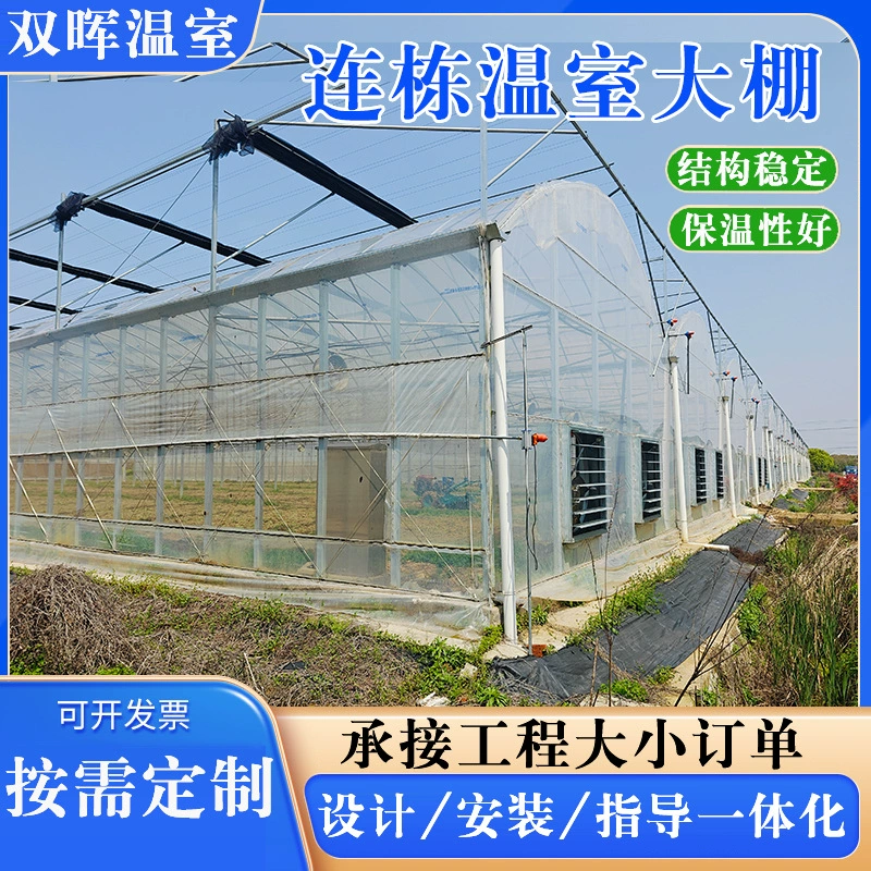 Установка пленочных многопролетных теплиц, каркасов для овощных теплиц, простое строительство теплиц с оцинкованными трубами для многопролетных теплиц