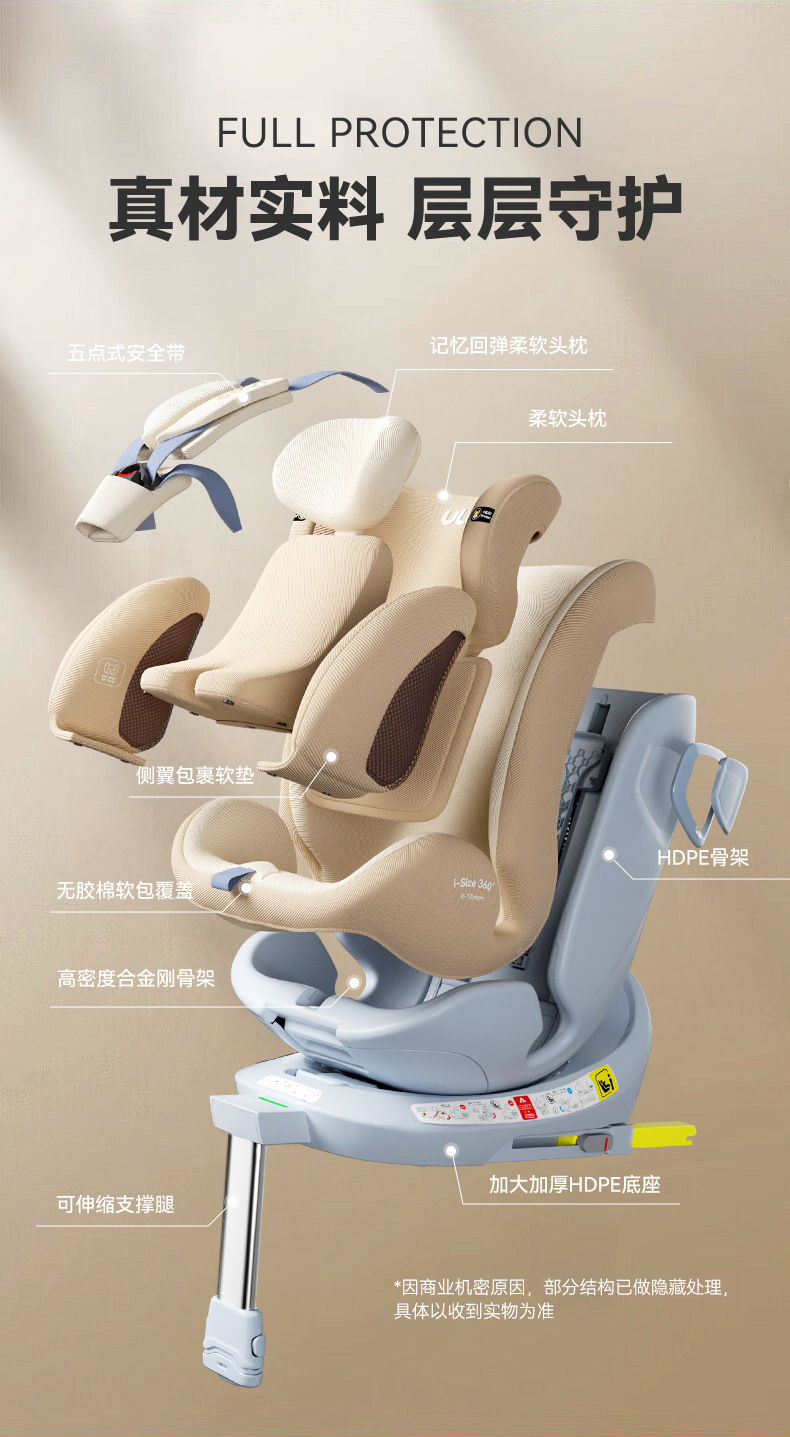 Child safety seat newborn sitting and lying baby 0-12 years old baby car seat car i-size certification