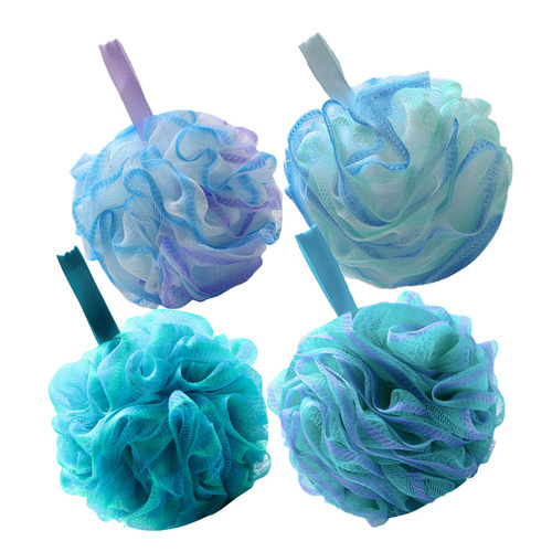 Cross-border bath flower gradient bath ball soft men's and women's bath and rub artifact bubble large 75g bath ball