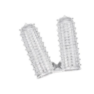 Double finger flirting female G-spot finger wolf tooth crystal set Caterpillar pick set barbed sex adult sex products