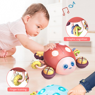 Infant Electric Sliding Ladybug Early Education Machine Music Multi-functional Baby Story Machine Kidsren's Intellectual Enlightenment Toy