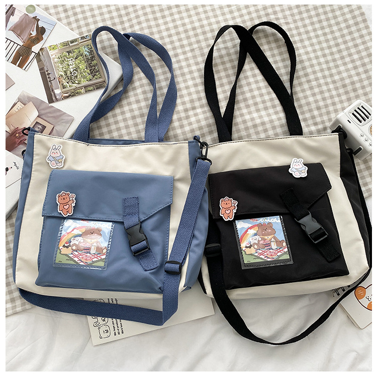 Fashion Contrast Color Shoulder Messenger Bag Wholesale display picture 12