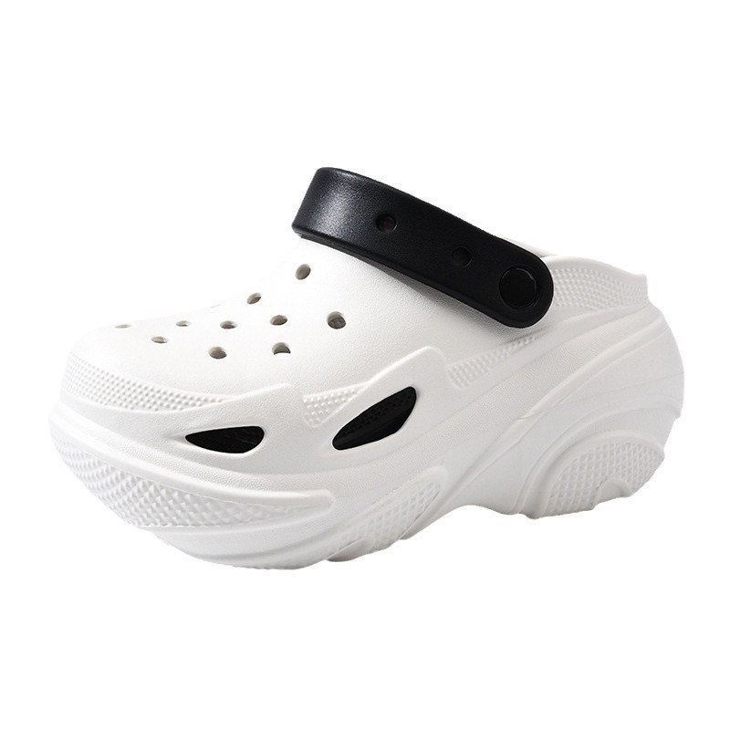 Women's Summer Platform Cropped Slippers EVA Breathable Closed Toe Height Increasing Sandals Durable Odor Free_vogvips.com