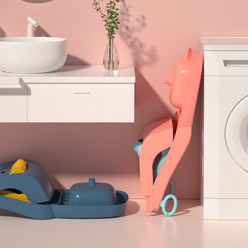 Children's shampoo recliner foldable shampoo chair baby home child sitting shampoo baby shampoo bed stool