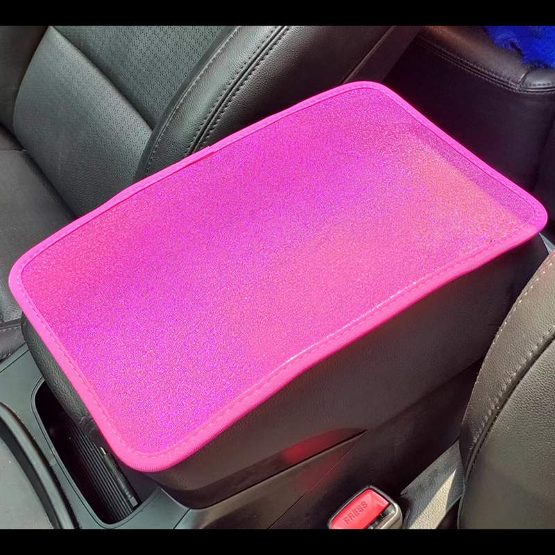 Caja del reposabrazos del coche almohadilla de cuero de lentejuelas Four Seasons material de buceo universal caja del reposabrazos central almohadilla transfronteriza Amazon