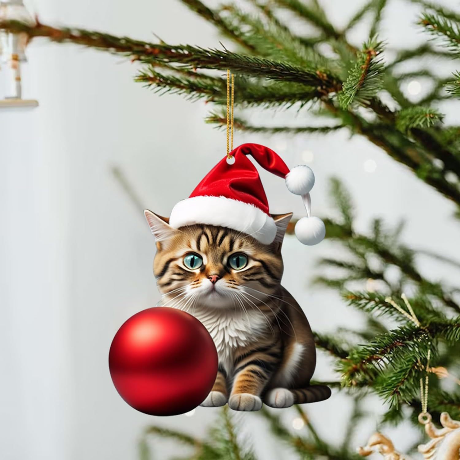 Transfronterizo nuevo creativo de Navidad Gatito Coche colgante mochila colgante de Navidad decoración del hogar regalo