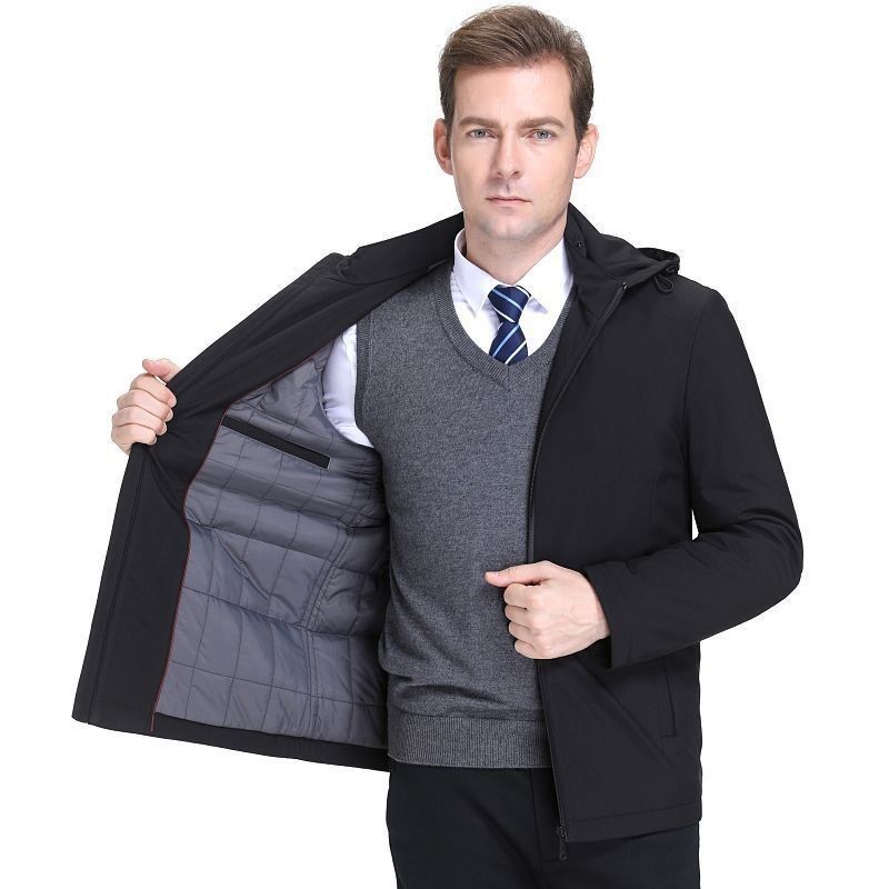 [아빠가 좋아하는] 도톰하고 코튼/블랙 후드 스타일