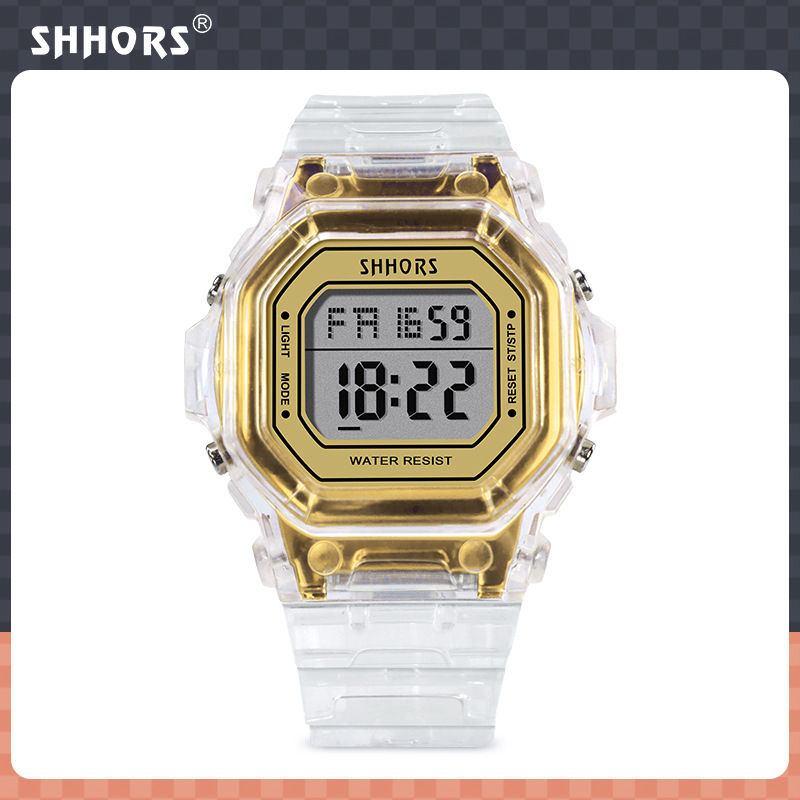 Transparent universal electronic watch for men and women