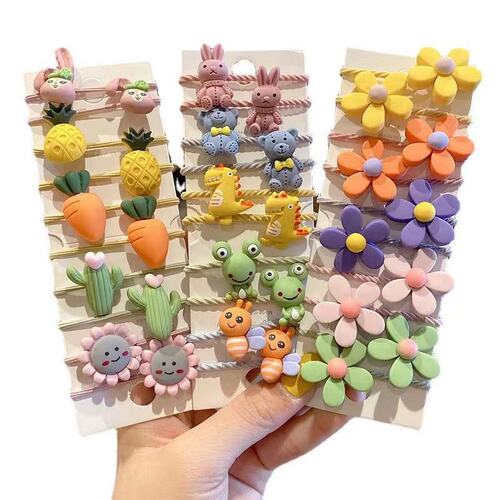 New Korean version of children's cartoon rubber band does not hurt the hair band for girls and babies, cute headband, little girl's hair accessories, hair tie