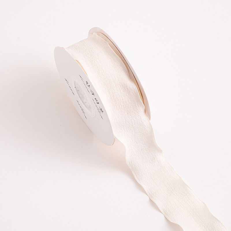 4,0 cm cinta plisada leche blanca 10 yardas