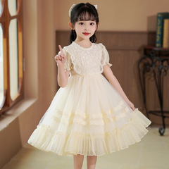 女童洛麗塔公主裙2024夏裝洋氣寶寶lolita連衣裙兒童生日禮服裙子