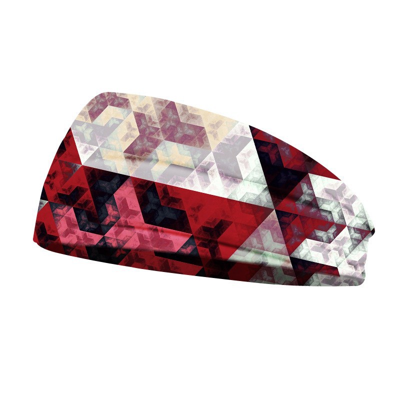 Nueva impresión europea y americana para hombres al aire libre correa de cabello elástica absorción de sudor turbanta de yoga correa de cabello cruzada